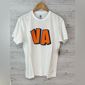 Vast Life Men's Medium VAST Orange Graphic Print Short Sleeve Tee Shirt White